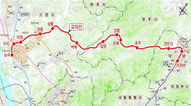 교외선 노선도