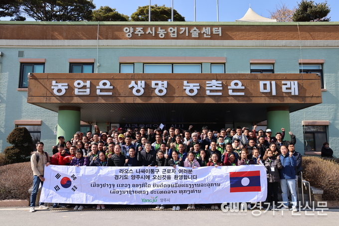 양주시는 이번 4월에도 농가의 부족한 일손 해소와 소득증대를 위해 외국인 계절근로자(라오스, 캄보디아) 136명을 추가로 입국시키고 관내 90개 농가에 배치했다고 12일 밝혔다.