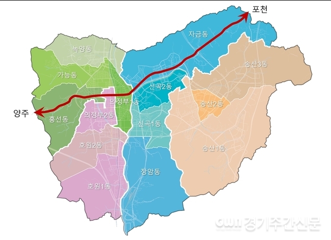  의정부시는 관내 주요 도로인 호국로의 교통신호체계를 최적화해 교통혼잡을 완화하고 출퇴근 통행시간을 단축시켰다고 24일 밝혔다. / 사진=의정부시<br>