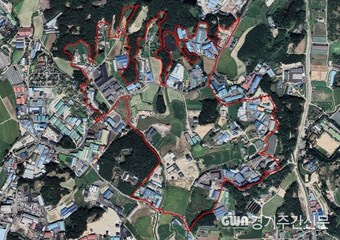  지난 1일 양주시 운암리 201번지 일원 403필지(총면적 521,581㎡)가 지적재조사사업 지구로 최종 지정됐다. / 사진=양주시. 